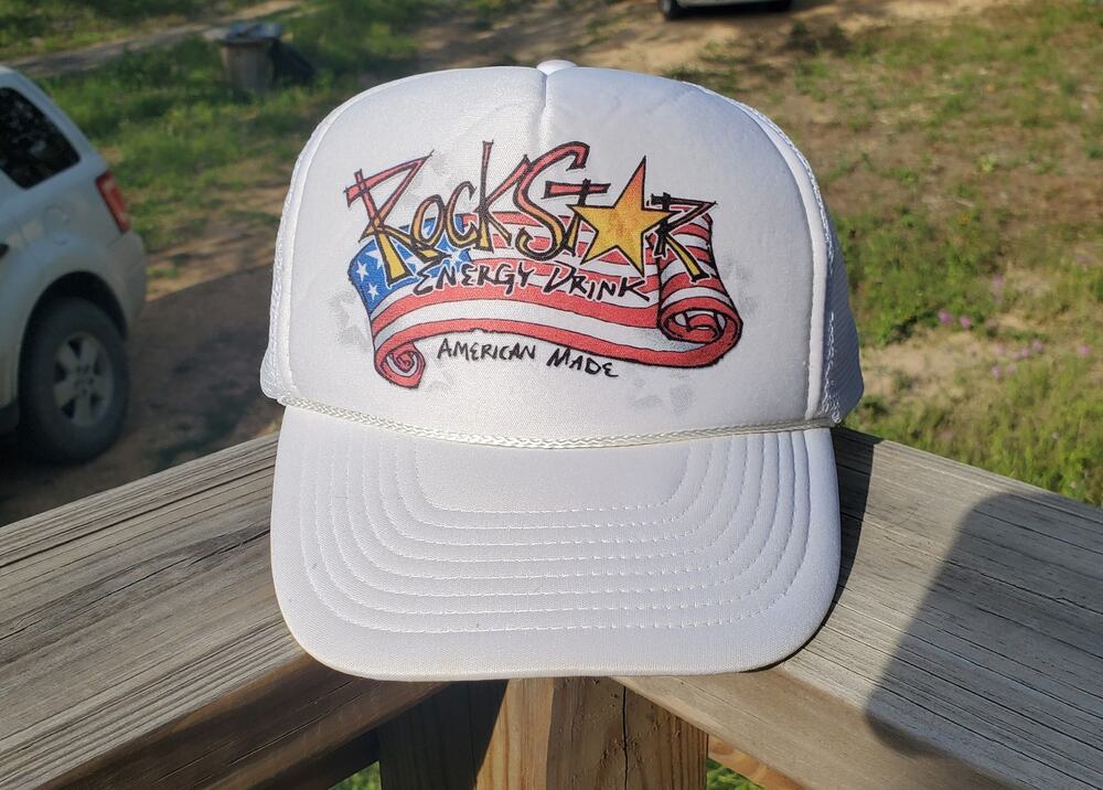 Vintage Y2K Rockstar Energy Drink American Made Trucker Rope Hat